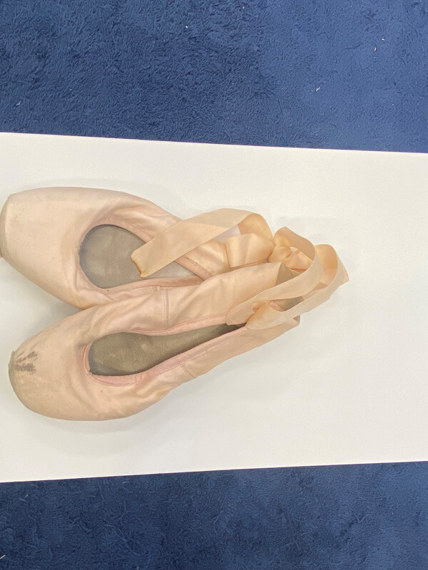ballet slipper on matboard ballet slippers