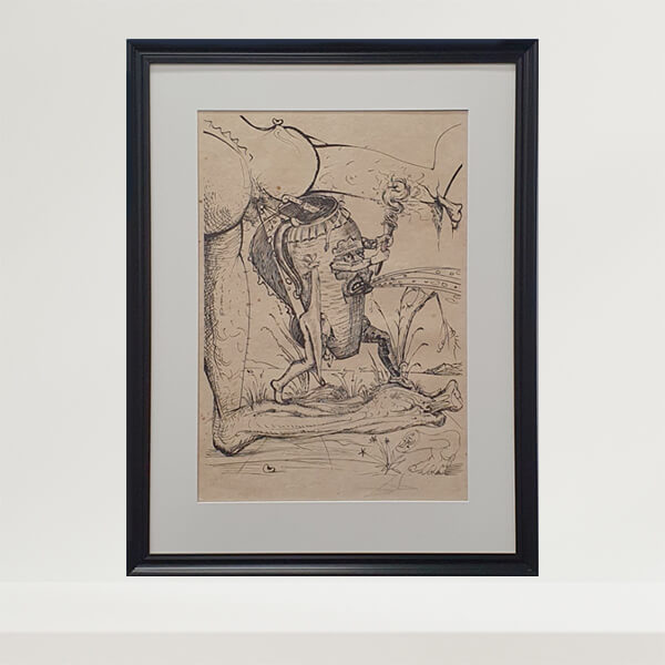 After conservation framing Conservation framed artwork