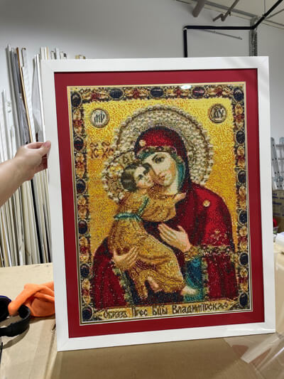 Diamond Dots framed art