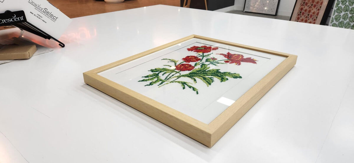 Framed cross stitch cross-stitch framing
