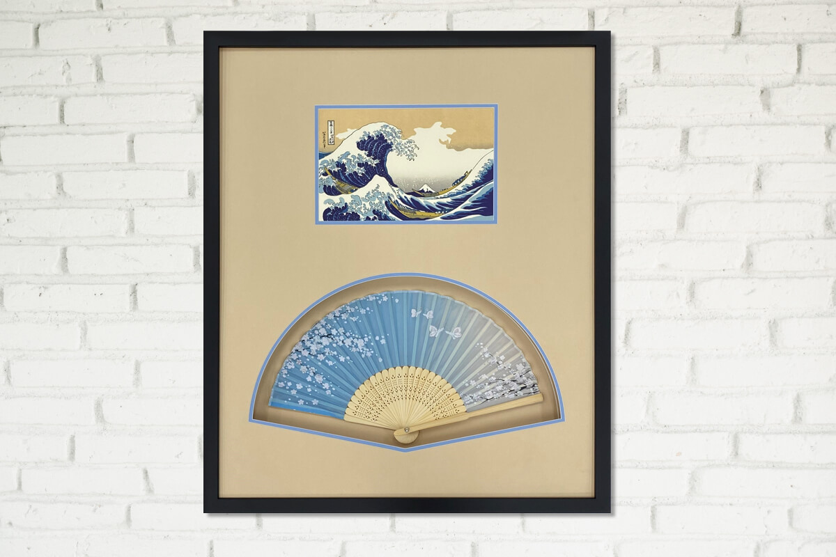 Japanese fan and poster framed framed japanese keepsakes