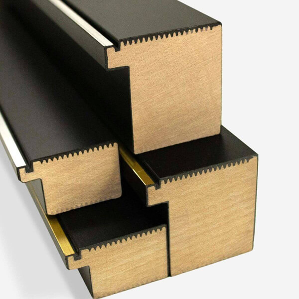 Lumina Collection moulding ends Lumina frame moulding end view