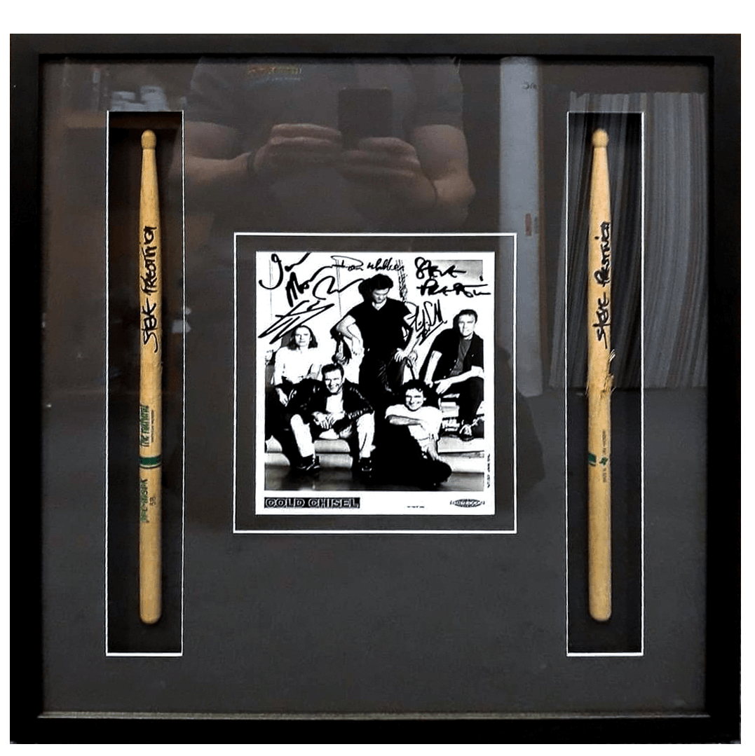 Cold Chisel memorabilia framed Framing music memorabilia