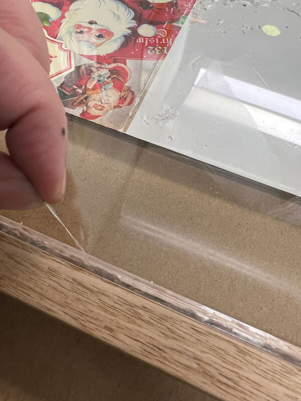 Sealing picture frame Christmas card frame finishing touches