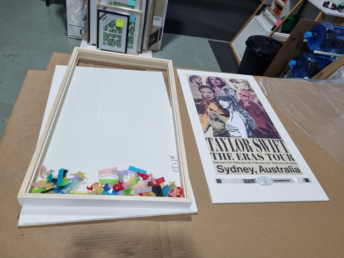 Taylor Swift music concert memorabilia taylor swift poster confetti